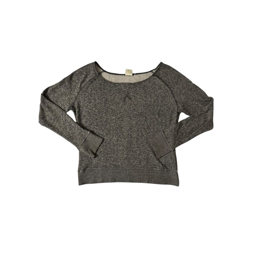 Independent Women’s Lightweight Mottled Gray Cropped Sweater Medium